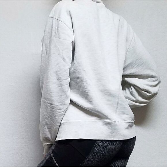 Vintage 90s Champion West Point Gray Heathered Distressed Spell Out Sweatshirt L - Picture 5 of 14